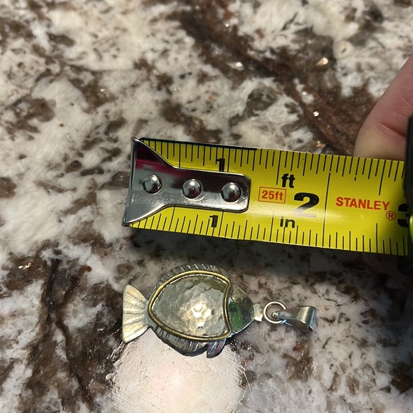 Beautiful 🐠large fish with large bale to wear on your chain. Silver 925real.🐠 - Picture 4 of 4